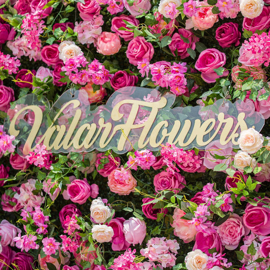 Radiant and Enchanting Multishade Pink Artificial Flower Backdrop by ValarFlowers: A Vivid Tapestry for Your Events-VF-325