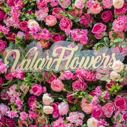 Radiant and Enchanting Multishade Pink Artificial Flower Backdrop by ValarFlowers: A Vivid Tapestry for Your Events-VF-325