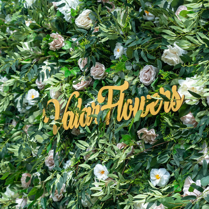 ValarFlowers 3D Flowers Green Lush and Deluxe Floral Wall | Premium Artificial Roses Display for Events & Weddings Backdrop and Photography-VF-373