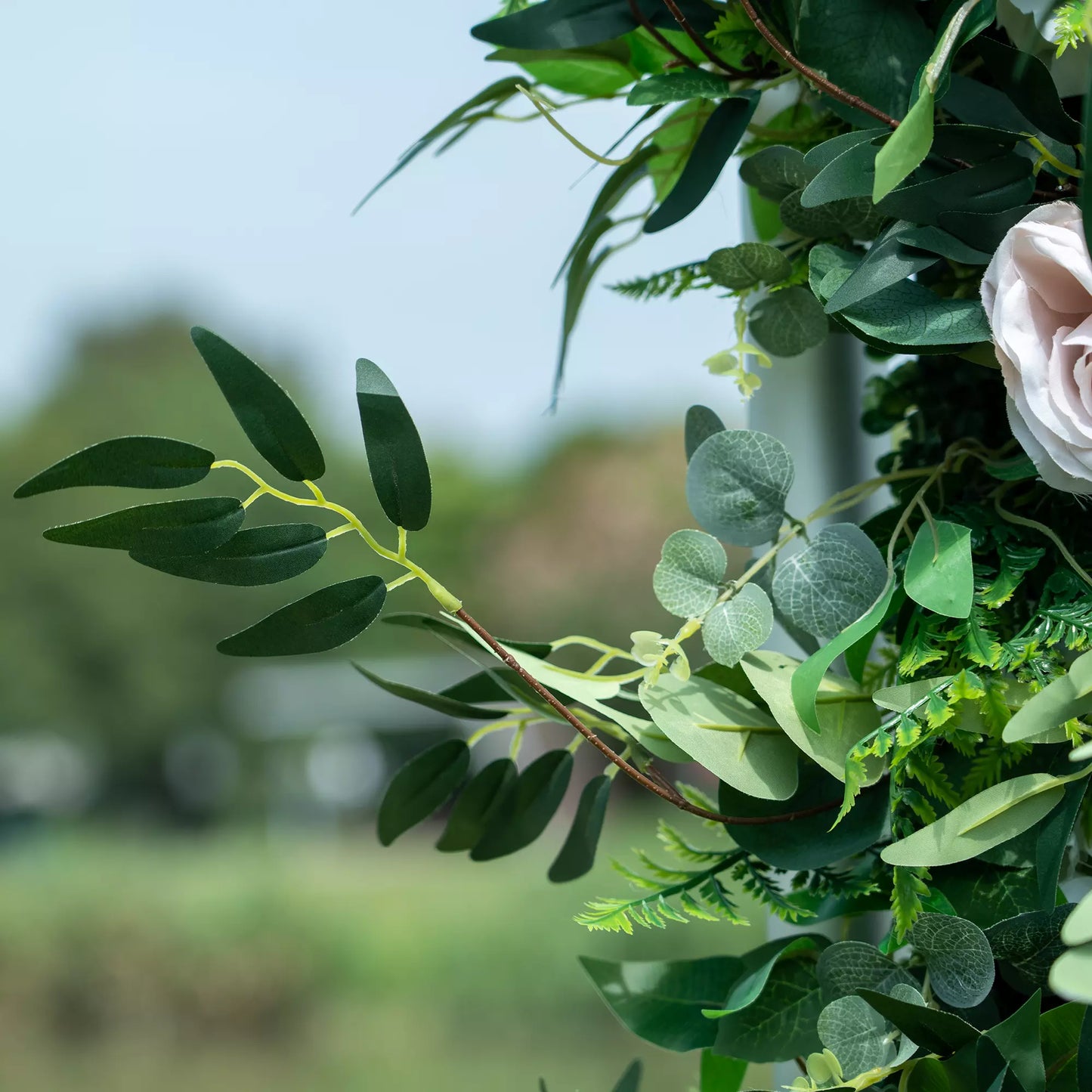 ValarFlowers 3D Flowers Green Lush and Deluxe Floral Wall | Premium Artificial Roses Display for Events & Weddings Backdrop and Photography-VF-373