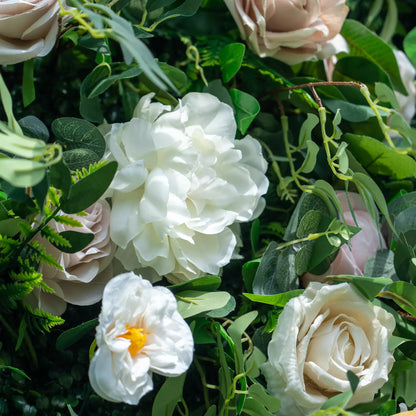 ValarFlowers 3D Flowers Green Lush and Deluxe Floral Wall | Premium Artificial Roses Display for Events & Weddings Backdrop and Photography-VF-373