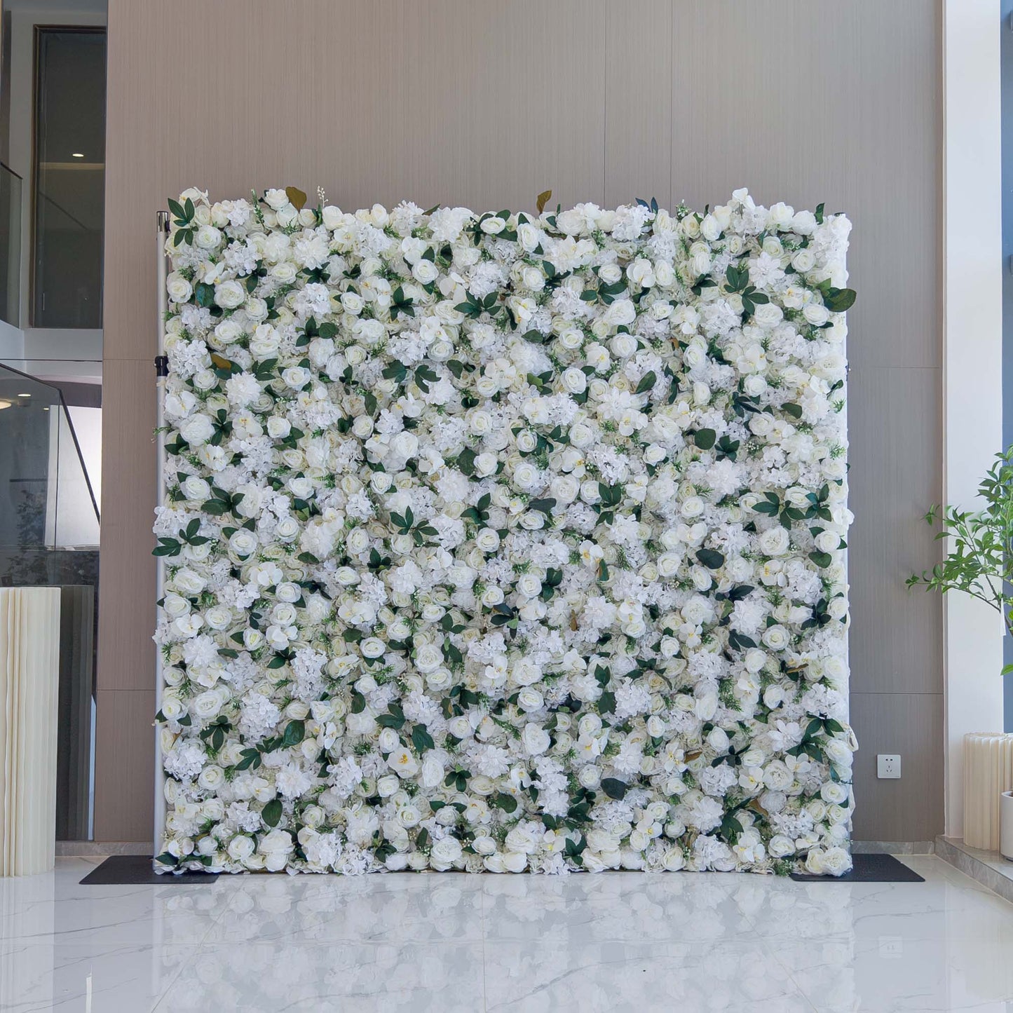Valar Flowers Roll Up Fabric Artificial Flower Wall Wedding Backdrop, Floral Party Decor, Event Photography-VF-309